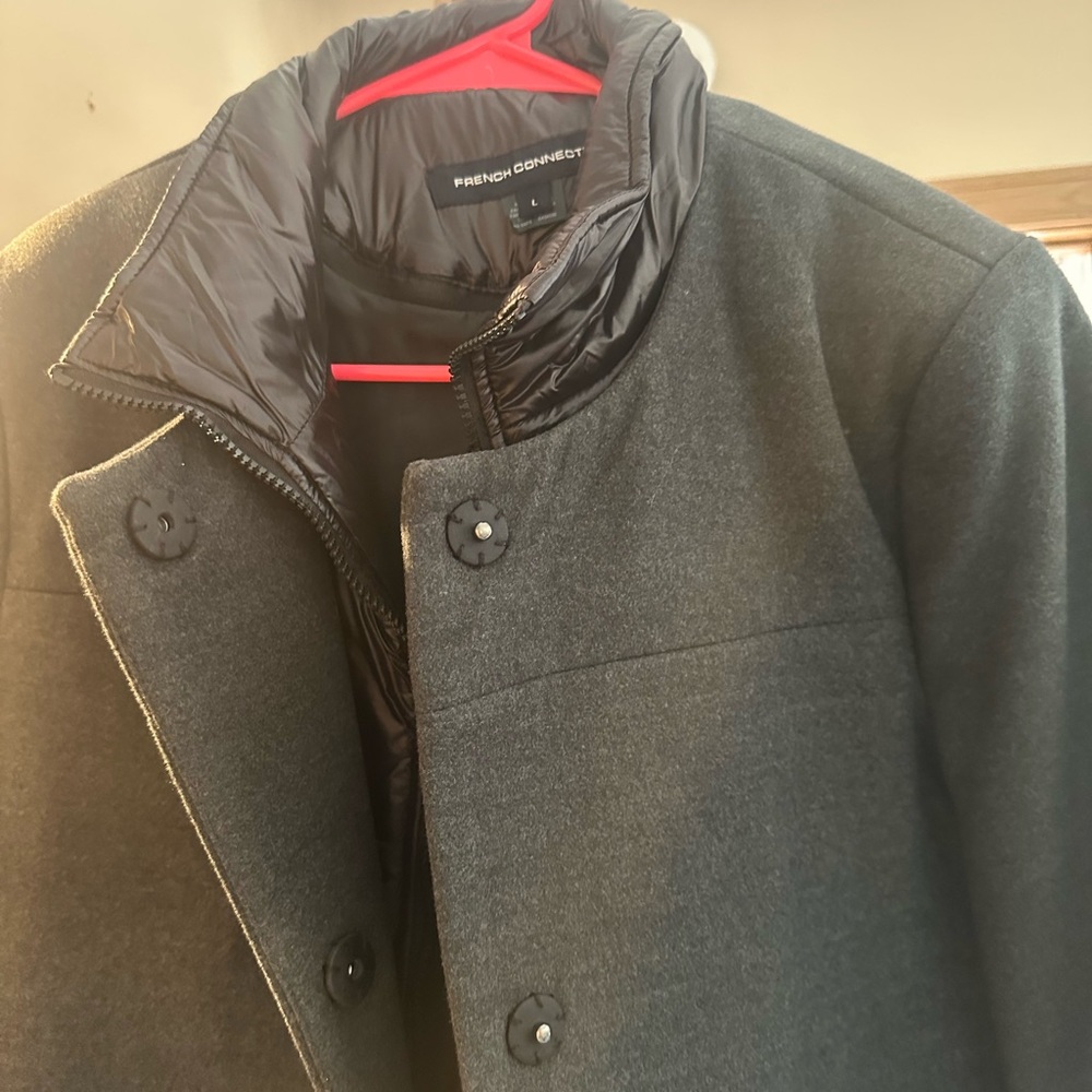 French Connection Charcoal Puffer Jacket